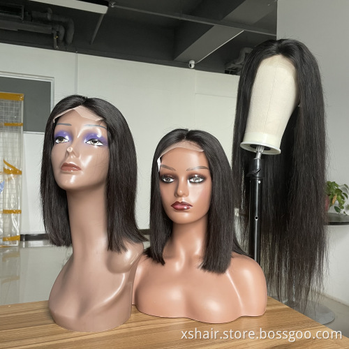 Straight frontal lace closure virgin human hair raw indian hair  ear to ear lace front closure